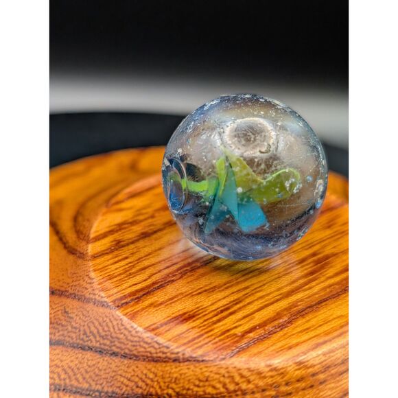 UV Reactive Art Marble – Swirl Core w/ Base (Damage Noted) - Picture 2 of 6